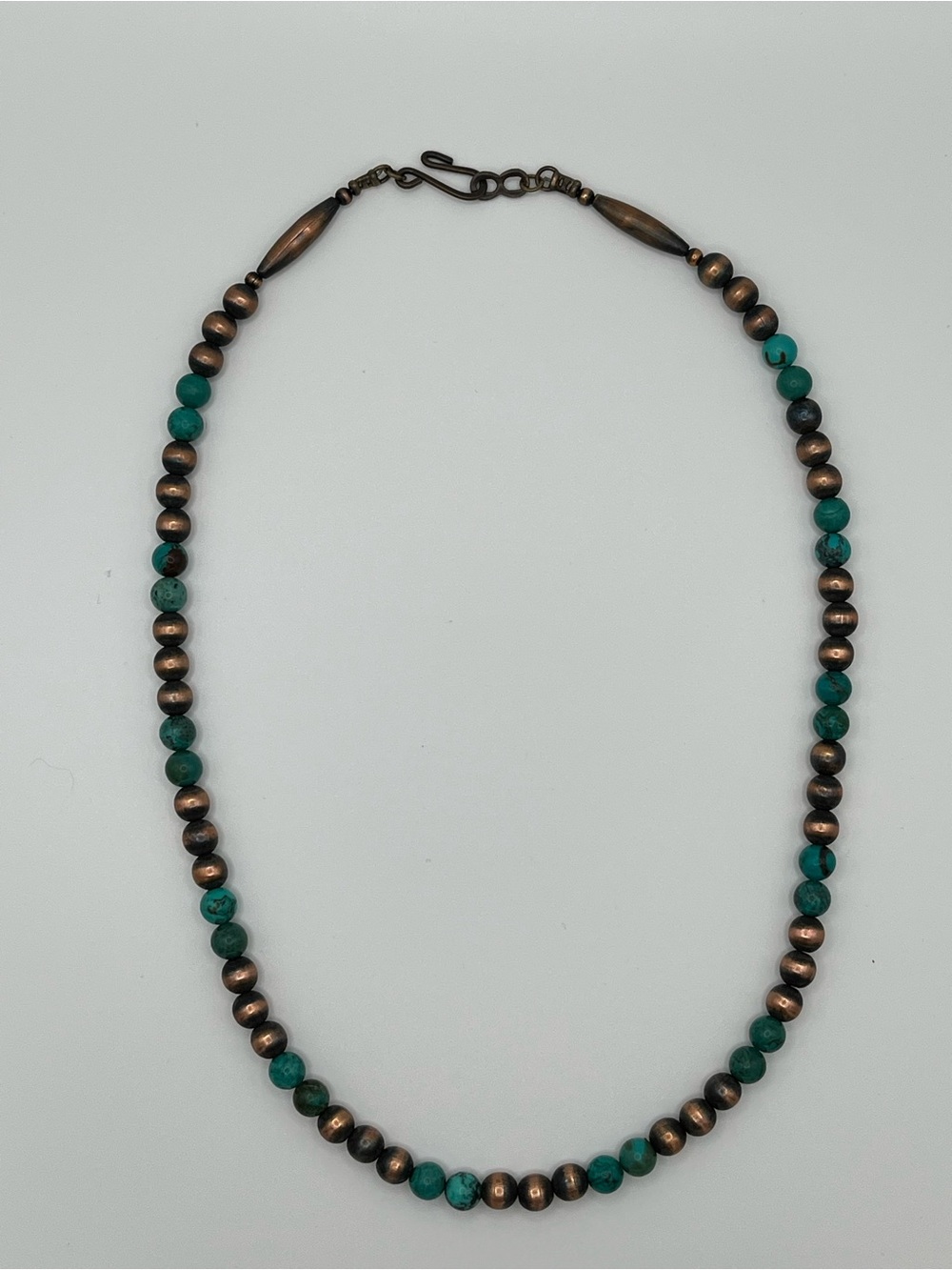 18 Inch Copper Navajo Pearl Turquoise Necklace